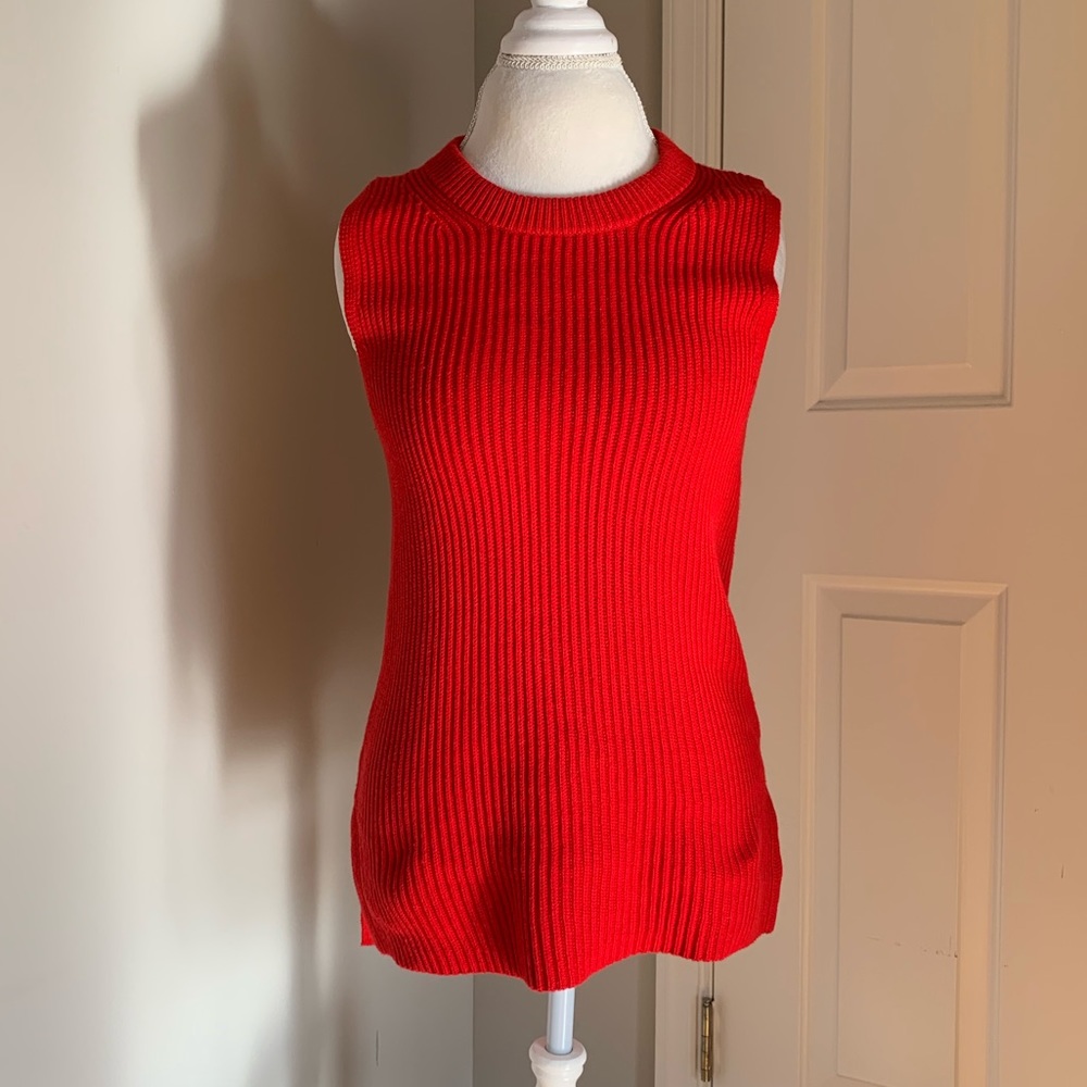 J Crew Red Sweater Vest
